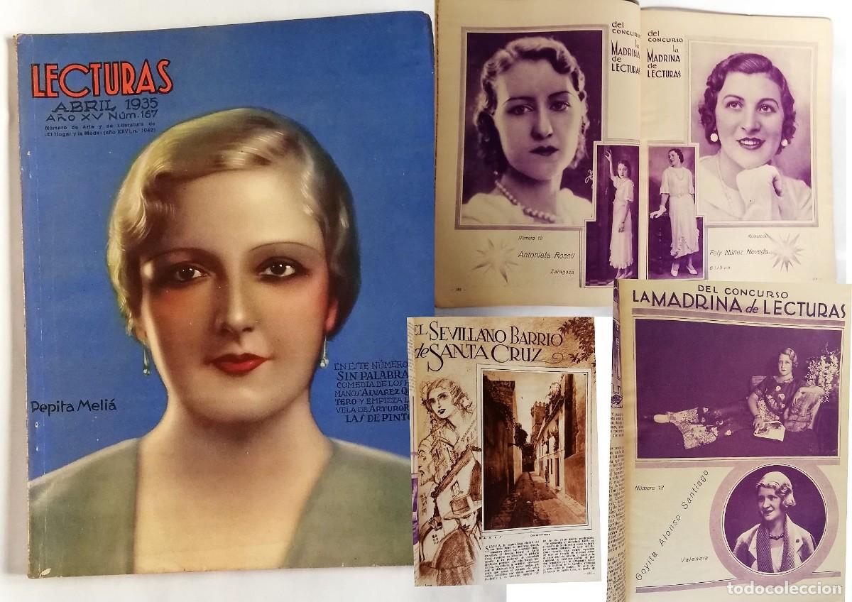 Collezionismo di Riviste e Giornali: ANTIGUA REVISTA / OLD MAGAZINE: LECTURAS ABRIL 1935. N&ordm; 167. PEPITA MELI&Aacute; EN PORTADA