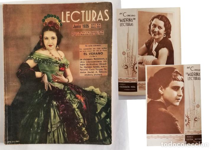 Collezionismo di Riviste e Giornali: ANTIGUA REVISTA / OLD MAGAZINE: LECTURAS JUNIO 1935. N&ordm; 169. PORTADA CARMEN D&Iacute;AZ