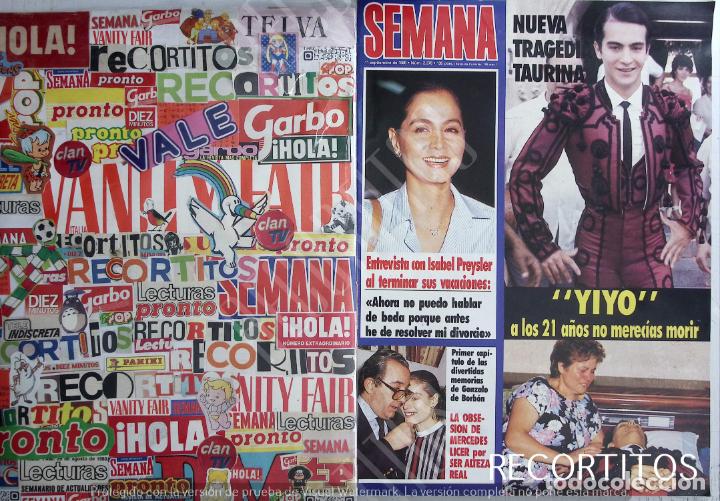 Coleccionismo de Revistas y Peri&oacute;dicos: RECORTE PORTADA ISABEL PREYSLER YIYO DON GONZALO DE BORBON