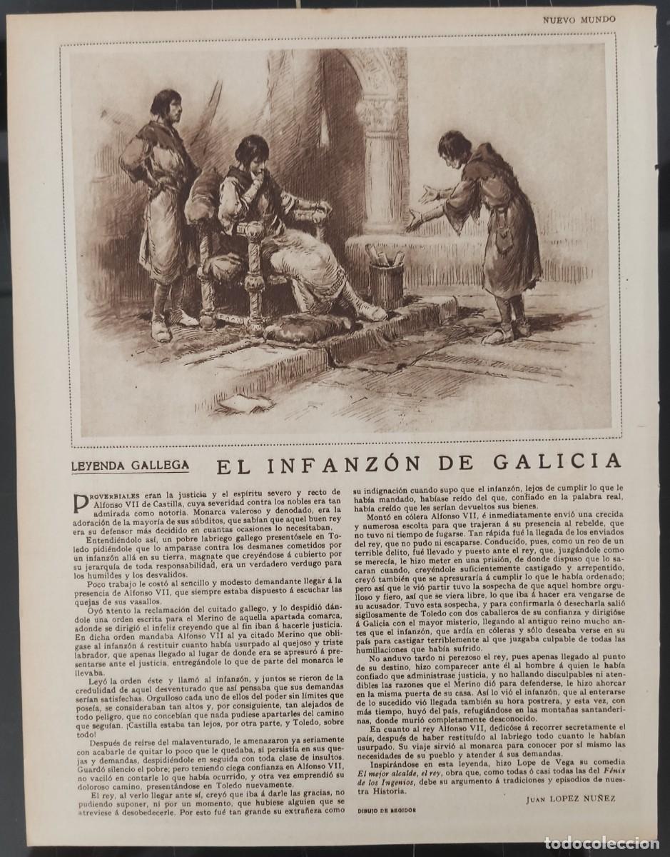 Coleccionismo de Revistas y Peri&oacute;dicos: Hojas revista nuevo mundo,1928, el infanz&oacute;n de Galicia, Juan L&oacute;pez N&uacute;&ntilde;ez, Enrique Jardiel Poncela