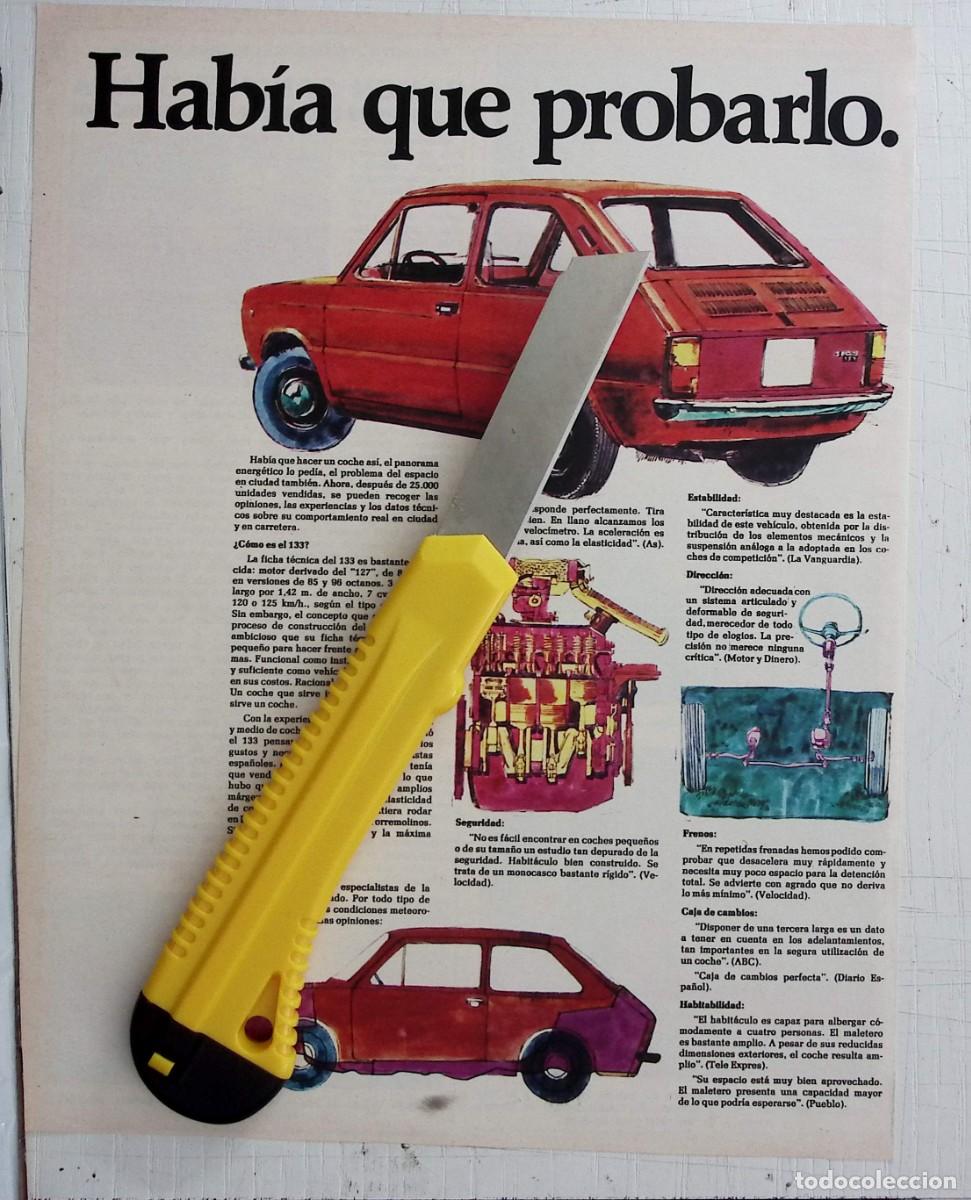 Coleccionismo de revistas y peri&oacute;dicos: seat 133 anuncio 1974