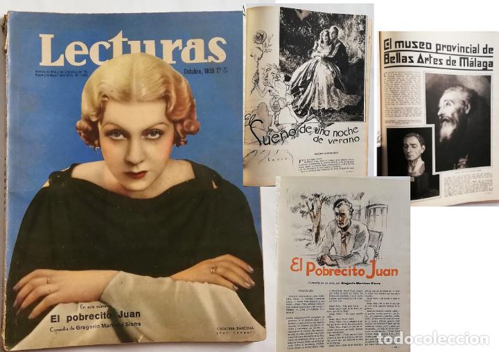 Colecionismo de Revistas e Jornais: ANTIGUA REVISTA/ OLD MAGAZINE: LECTURAS OCTUBRE 1935 N&ordm; 1066. PORTADA CATALINA B&Aacute;RCENA