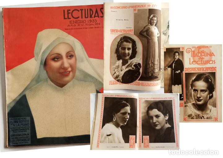 Colecionismo de Revistas e Jornais: ANTIGUA REVISTA/ OLD MAGAZINE: LECTURAS ENERO 1935 N&ordm; 164. PORTADA JOSEFINA TAPIAS