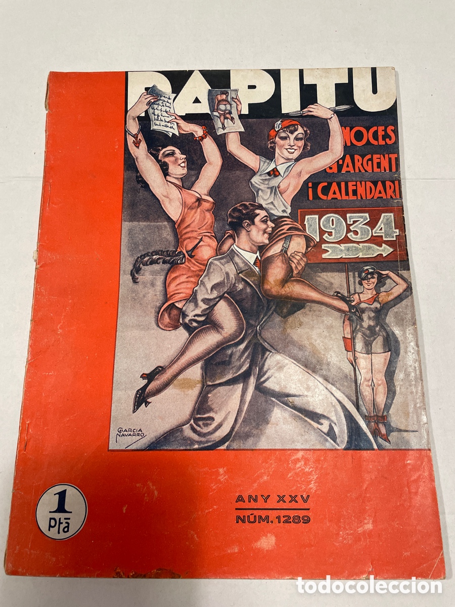 Coleccionismo de Revistas y Peri&oacute;dicos: (M51) REVISTA PAPITU NOCRS D&rsquo;ARGENT I CALENDARIO 1934 EROTICO, ILUSTRADO