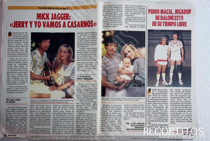 Coleccionismo de Revistas y Peri&oacute;dicos: MICK JAGGER JERRY HALL PEDRO MACIA THE ROLLING STONES