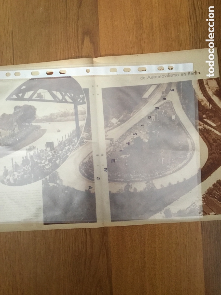 Colecionismo de Revistas e Jornais: - AUTOMOVILISMO - Gran Premio en el Circuito de Avus de Berl&iacute;n ganado por Varzi. 1933