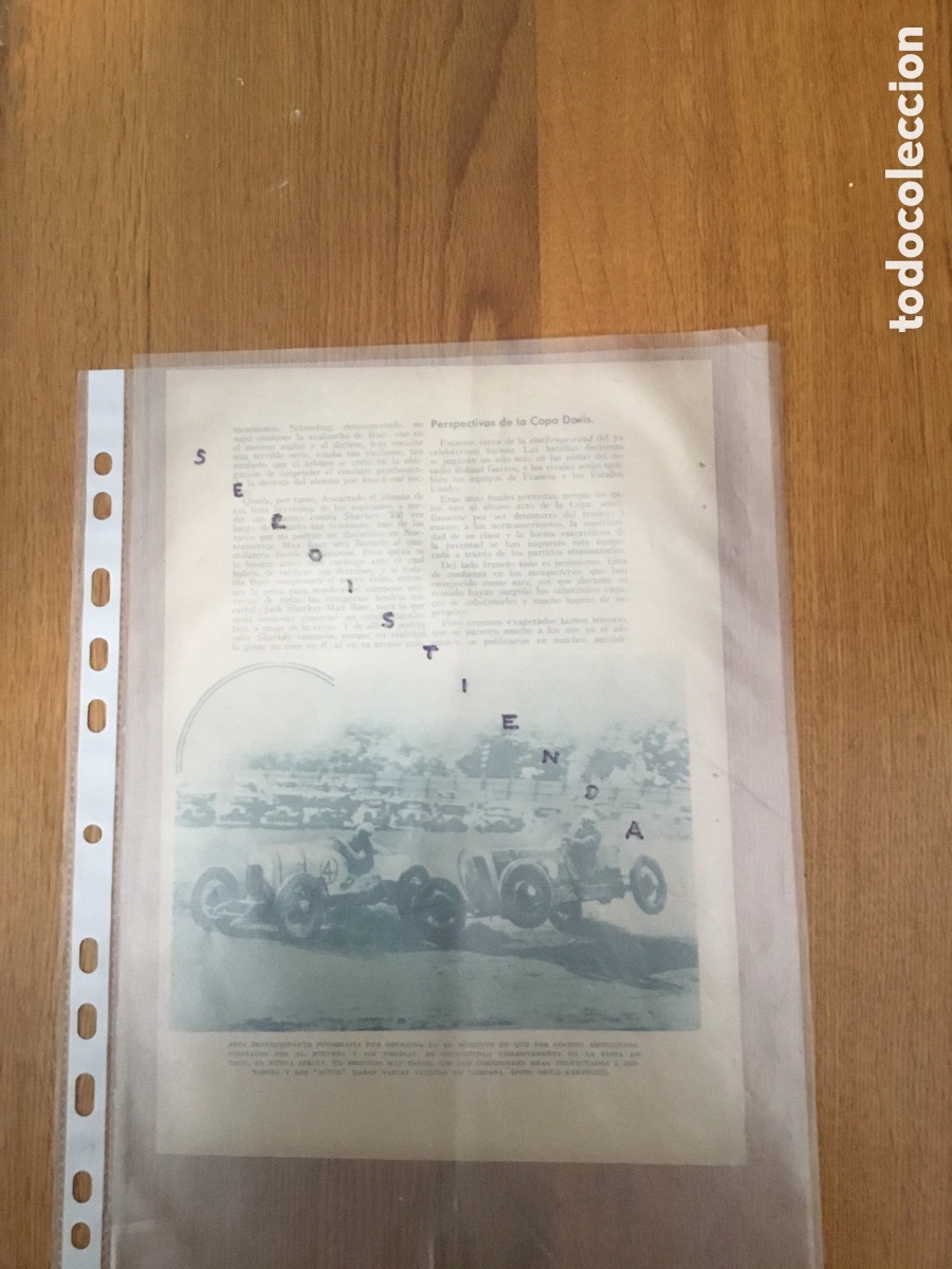 Coleccionismo de Revistas y Peri&oacute;dicos: - AUTOMOVILISMO - Colisi&oacute;n entre Al. Stevensy Joe Verblay en la pista de Troy en Nueva Jersey. 1933