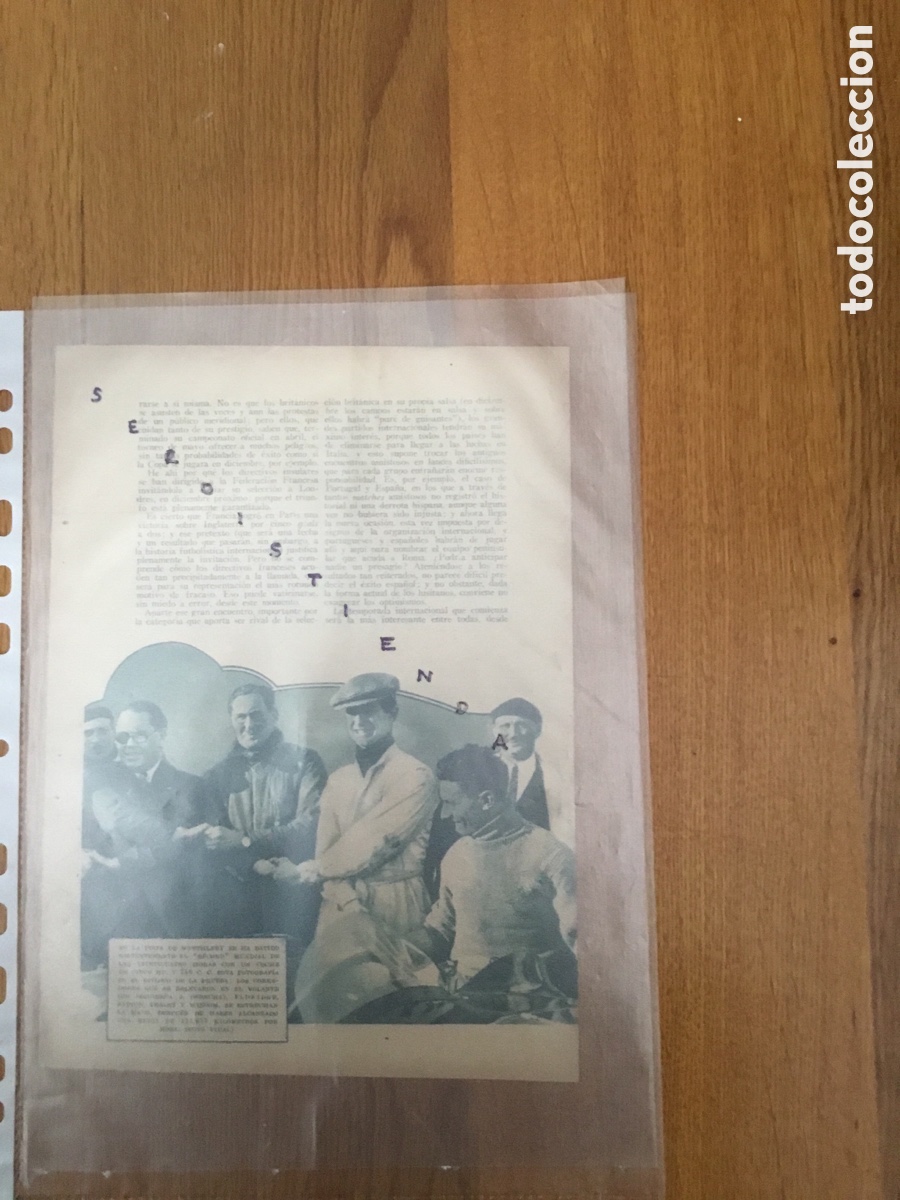 Collectionnisme de Revues et Journaux: - AUTOMOVILISMO - record mundial de 24 horas en Monthlery: Eldridge, Eyston, Venley y Wisdom. 1933