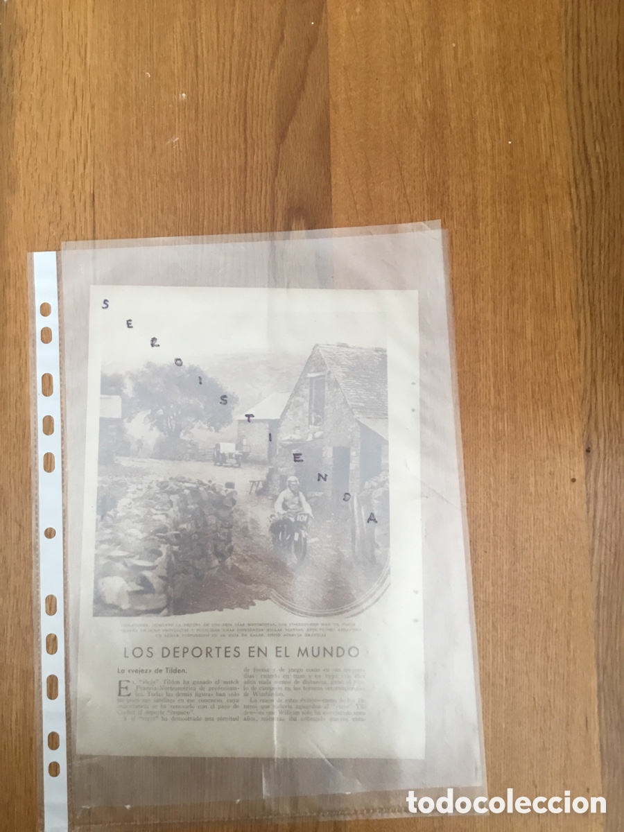 Collectionnisme de Revues et Journaux: - MOTOS - Prueba de los seis de dias. Inglaterra. 1933