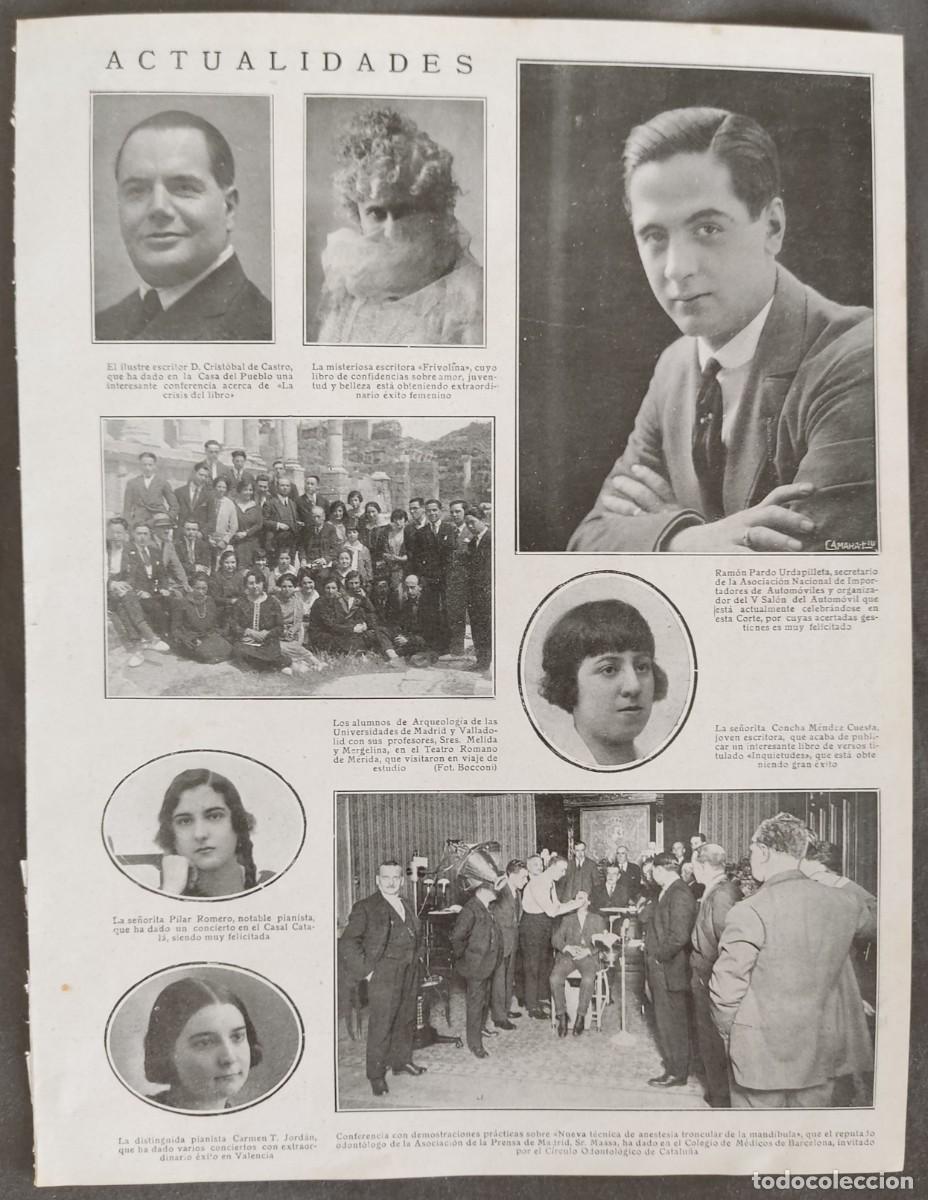 Coleccionismo de Revistas y Peri&oacute;dicos: Hoja revista nuevo mundo,1926,actualidades, homenaje a Ram&oacute;n y Cajal, actualidad taurina