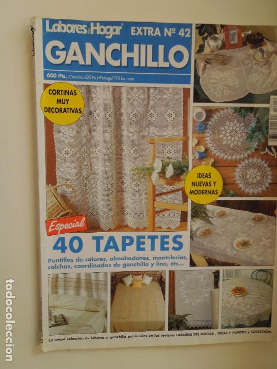 Coleccionismo de Revistas y Peri&oacute;dicos: LABORES DEL HOGAR - EXTRA N&ordm; 42 GANCHILLO -40 TAPETES