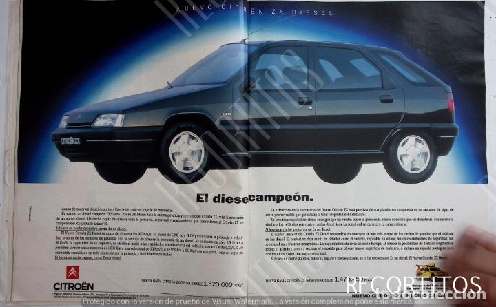 Coleccionismo de Revistas y Peri&oacute;dicos: CITROEN ZX ANUNCIO PUBLICIDAD diesel