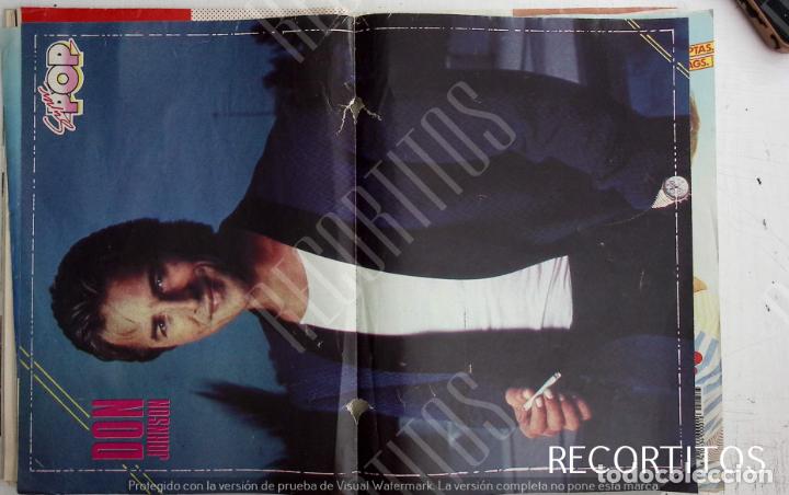 Coleccionismo de Revistas y Peri&oacute;dicos: poster don johnson ivan super pop ver foto esta roto por las grapas