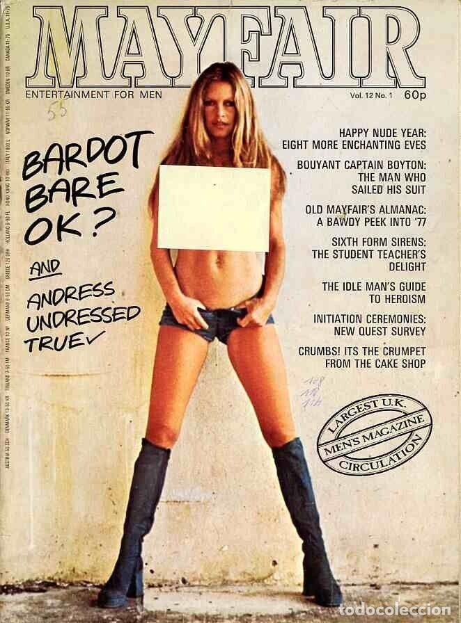 Coleccionismo de Revistas y Peri&oacute;dicos: MAYFAIR UK English edition 11-1 1977 magazine BRIGITTE BARDOT BB URSULA ANDRESS
