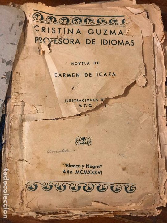 Coleccionismo de revistas y peri&oacute;dicos: cristina guzman, profesora de idiomas, carmen de icaza 1936 blanco y negro