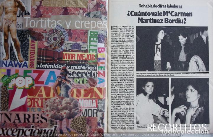 Sammeln von Zeitschriften und Zeitungen: MARIA DEL CARMEN MARTINEZ BORDIU ROSSI isabel preysler carmina ordo&ntilde;ez carolina de monaco lolita