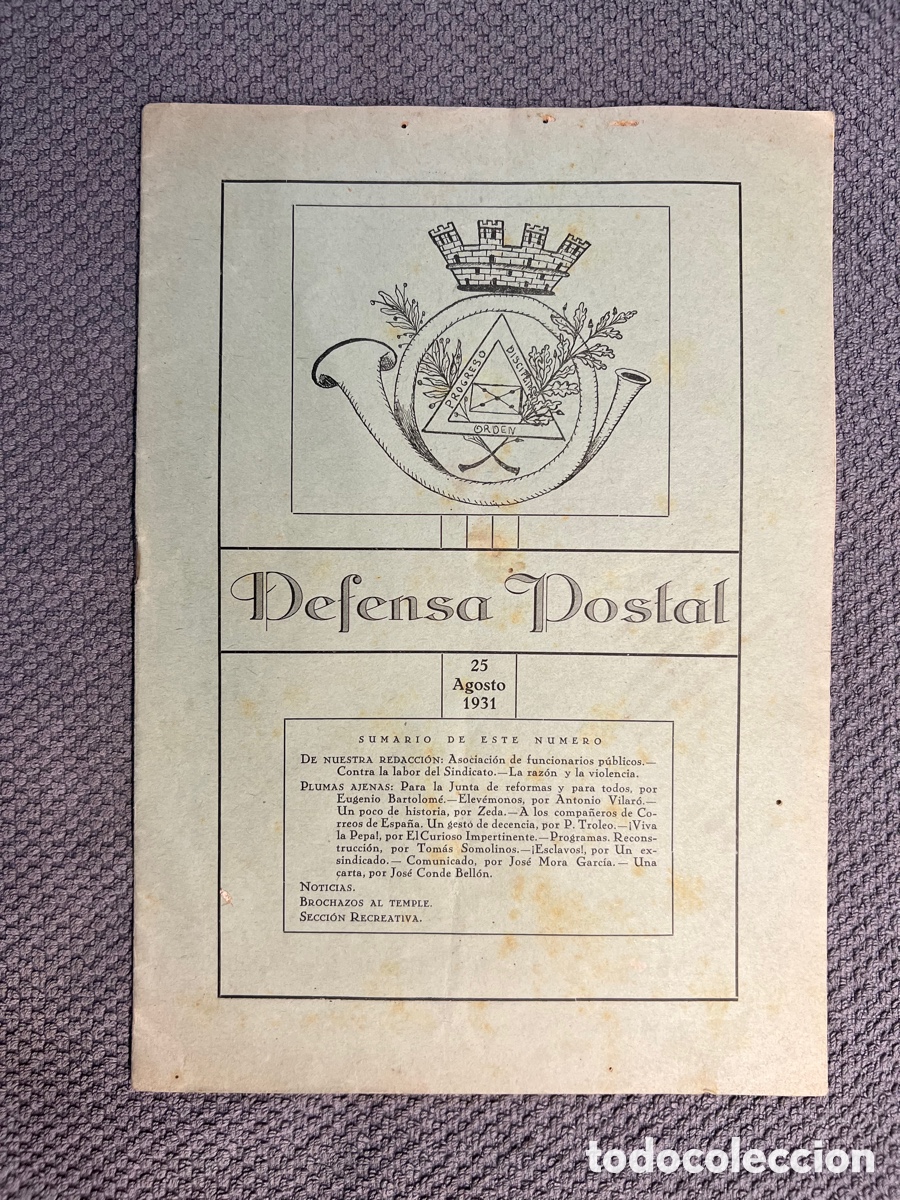 Coleccionismo de Revistas y Peri&oacute;dicos: REP&Uacute;BLICA. Revista Organo de la Agrupaci&oacute;n Postal Republicana. Revista Quincenal (a.1931)