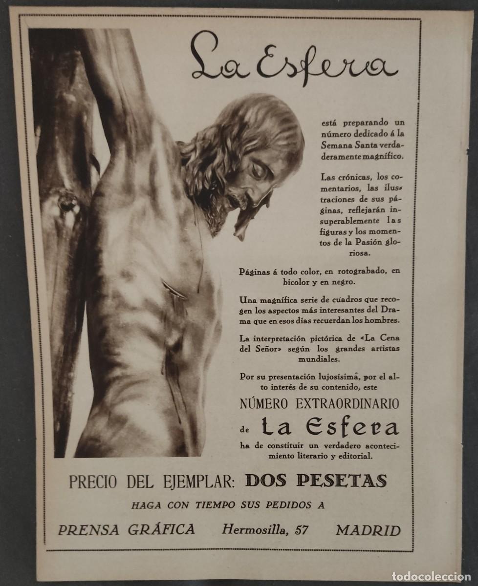 Coleccionismo de Revistas y Peri&oacute;dicos: Hoja revista nuevo mundo,1928,La Esfera, prensa gr&aacute;fica, jesus