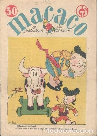 Coleccionismo de revistas y peri&oacute;dicos: MACACO. El peri&oacute;dico de los ni&ntilde;os. A&ntilde;o II n&ordm; 72. Cubierta de K-Hito. 1929