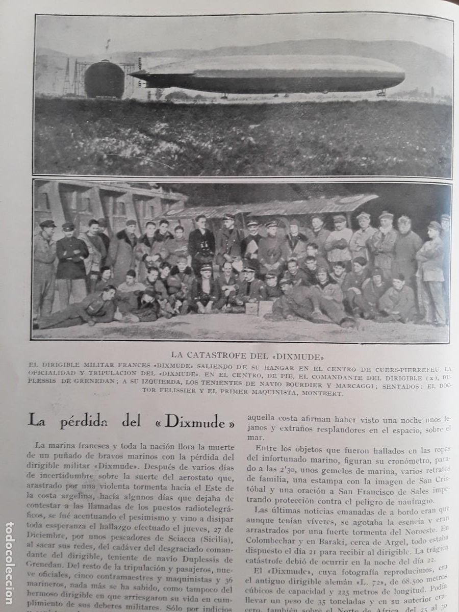 Collezionismo di Riviste e Giornali: CATASTROFE DIRIGIBLE DIXMUNDE GUSTAVE EIFFEL GENERAL PRIMO RIVERA GRANADA PROCESION A&Ntilde;O 1924