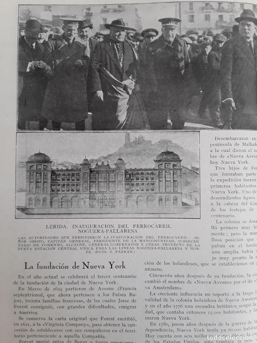 Collezionismo di Riviste e Giornali: INAGURACION FERROCARRIL NOGUERA PALLARESA LERIDA / GUADARRAMA LA MOLINA RIBAS SKY REVISTA A&Ntilde;O 1924