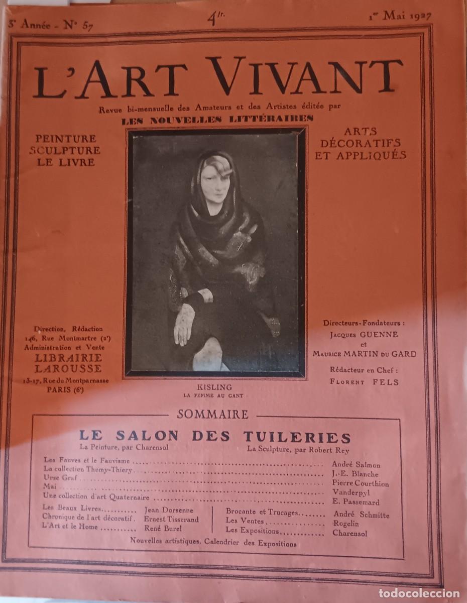 Coleccionismo de Revistas y Peri&oacute;dicos: L'ART VIVANT. FAUVISMO. ART NOUVEAU. PAR&Iacute;S. 1927