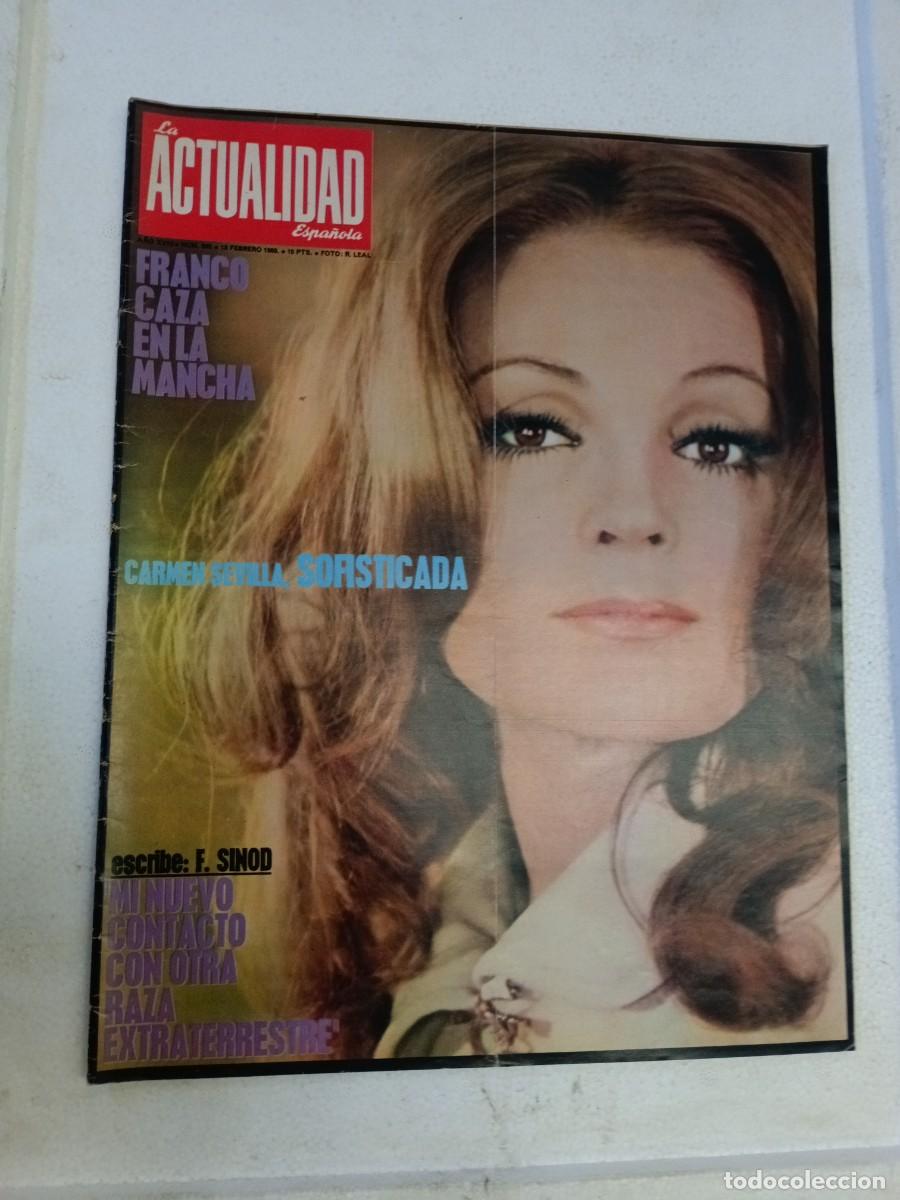 Coleccionismo de Revistas y Peri&oacute;dicos: LA ACTUALIDAD ESPA&Ntilde;OLA. N&deg; 893. A&Ntilde;O 1969. CARMEN SEVILLA