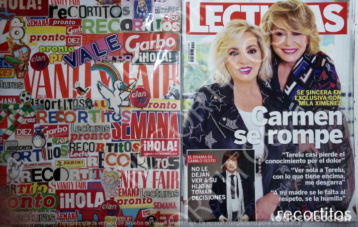 Coleccionismo de revistas y peri&oacute;dicos: RECORTE PORTADA CAMILO SESTO CARMEN BORREGO MILA XIMENEZ