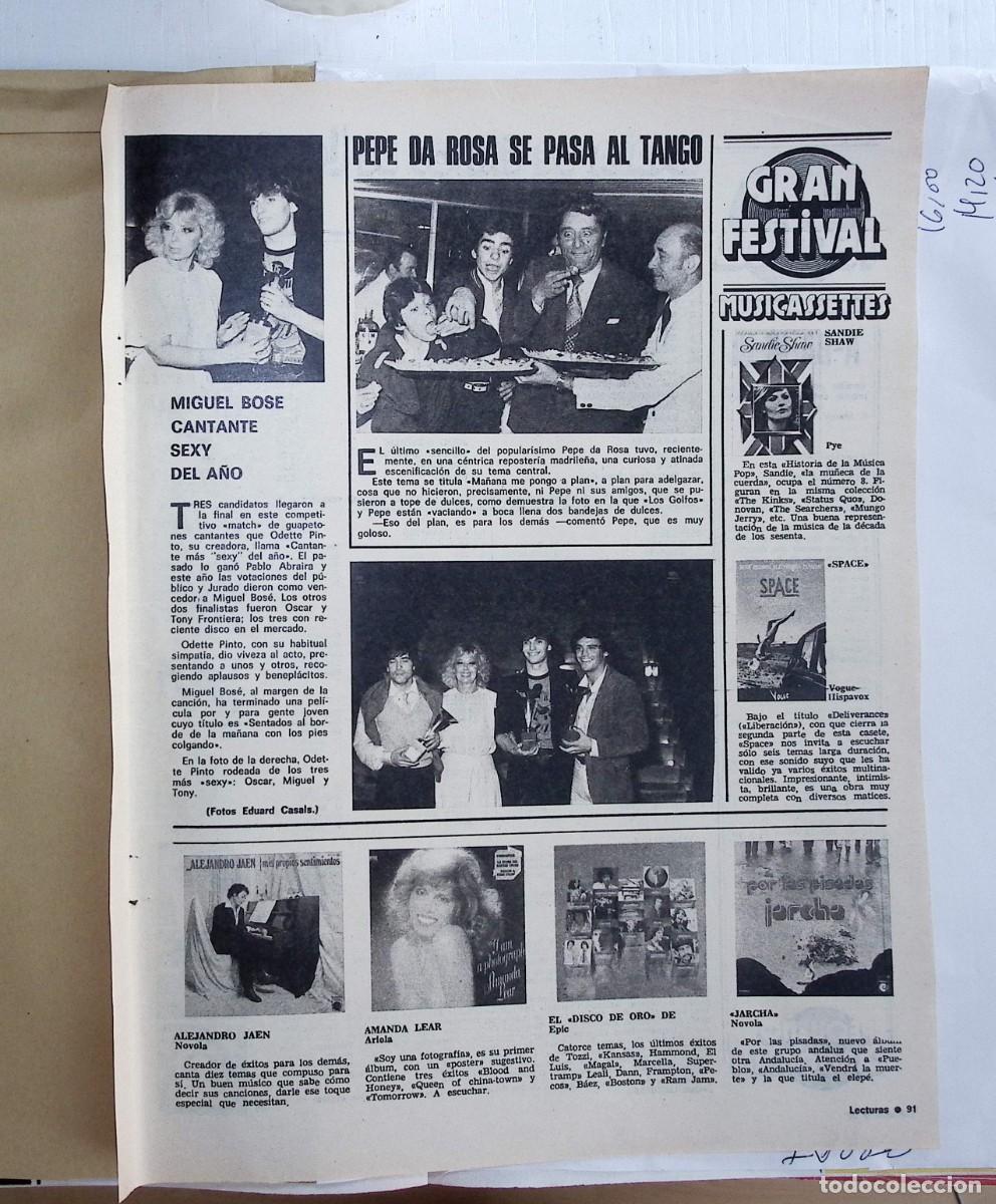 Coleccionismo de Revistas y Peri&oacute;dicos: miguel bose pepe da rosa oscar tony frontiera odete pinto amanda lear jarcha alejandro jaen