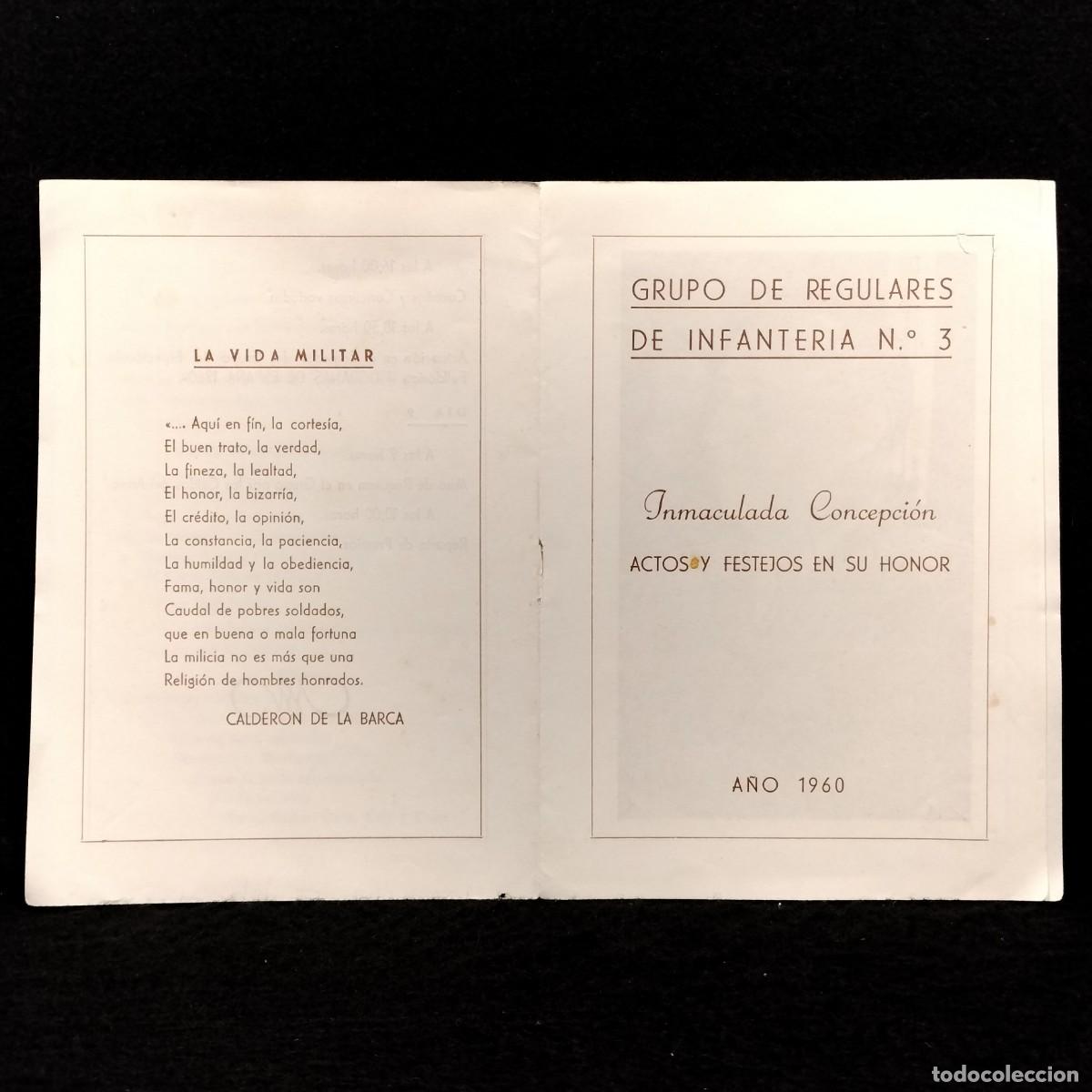 Coleccionismo de Revistas y Peri&oacute;dicos: GRUPO DE REGULARES DE INFANTERIA N&ordm;3 - ACTOS Y FESTEJOS - A&Ntilde;O 1960 / 486