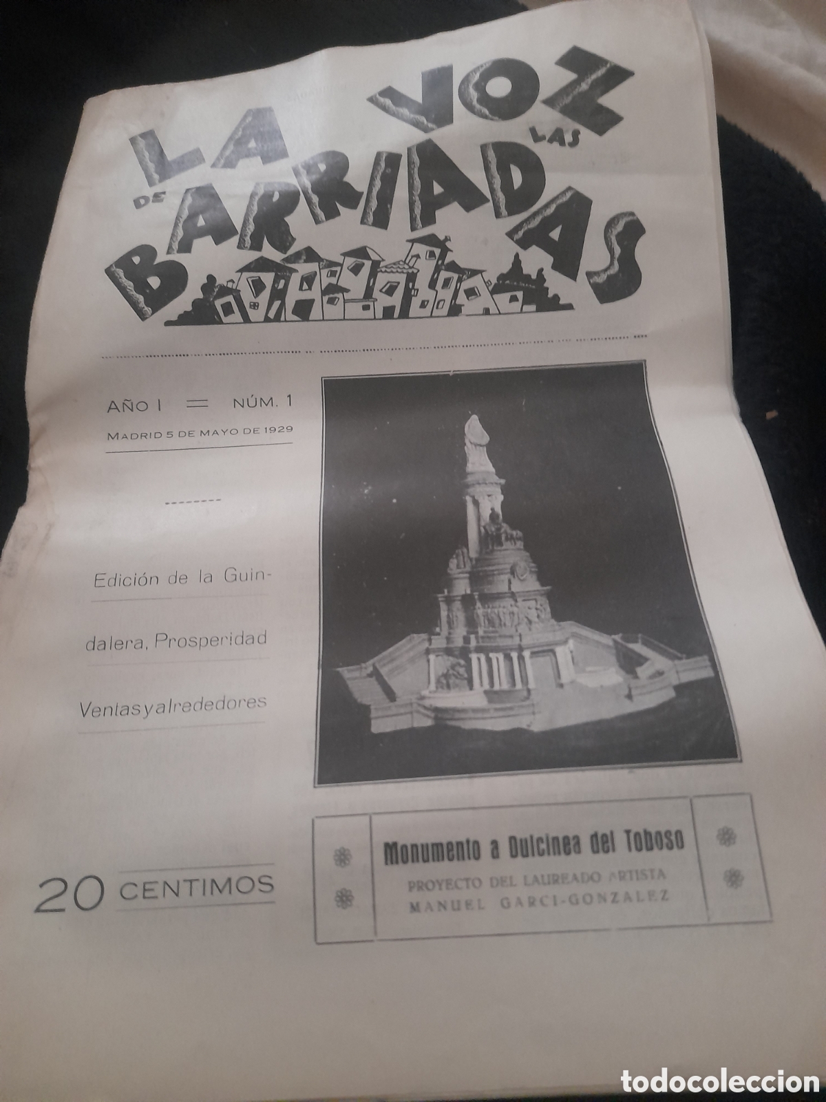 Coleccionismo de Revistas y Peri&oacute;dicos: Revista, La Voz de las Barriadas, N1, de 1929