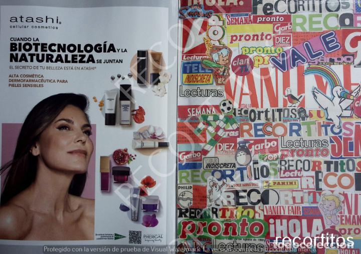Sammeln von Zeitschriften und Zeitungen: FAMOSOS EN LA PUBLICIDAD mar flores anuncio atashi