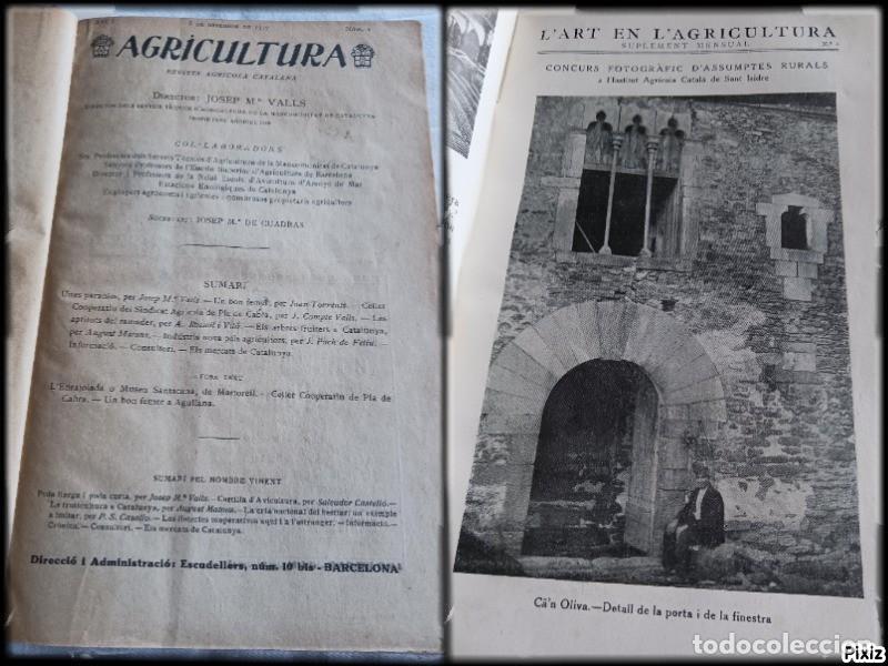 Sammeln von Zeitschriften und Zeitungen: AGRICULTURA, REVISTA AGR&Iacute;COLA CATALANA (1917-1918), L'ART EN L'AGRICULTURA - 20 REVISTAS Y 7 SUPLEM.