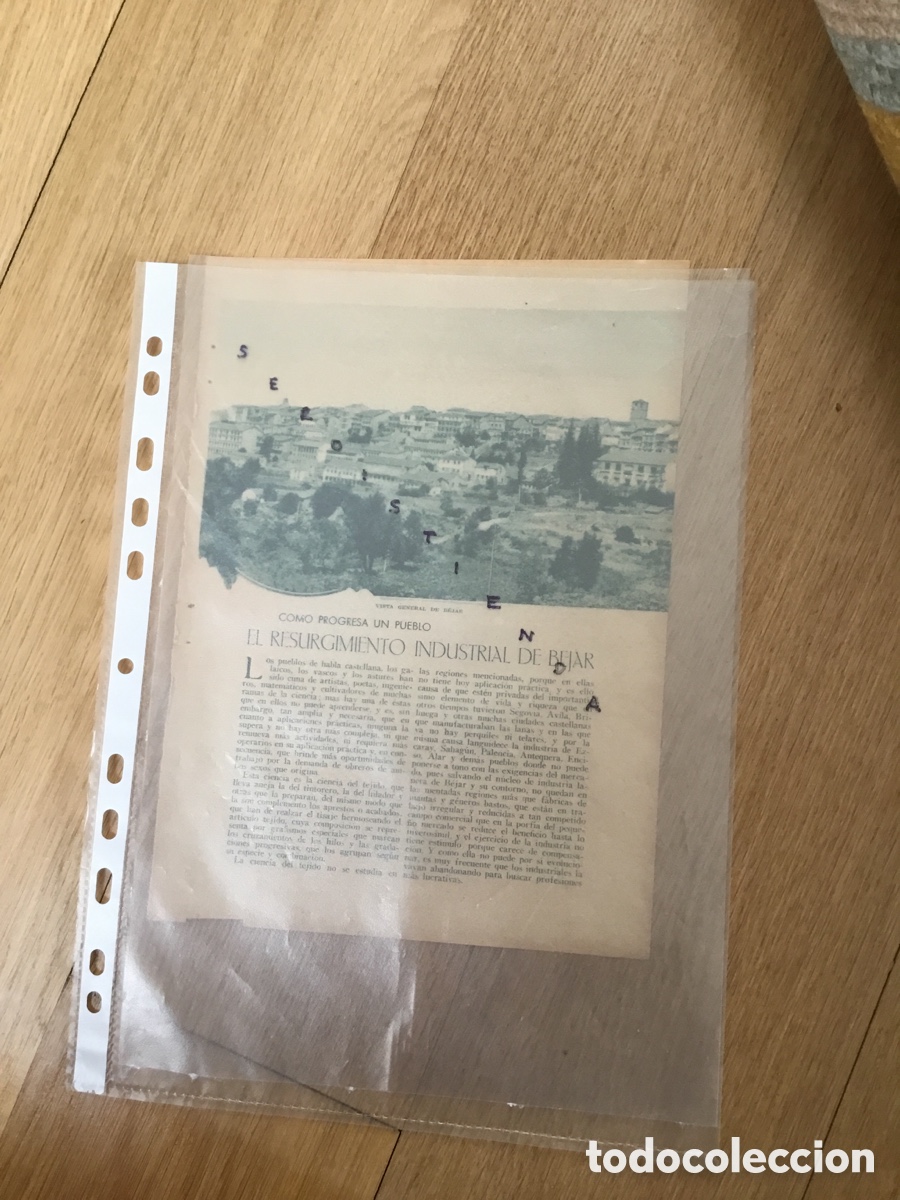 Coleccionismo de Revistas y Peri&oacute;dicos: SALAMANCA - B&Eacute;JAR - El resurgimiento industrial de B&eacute;jar por Juan Mu&ntilde;oz Garc&iacute;a - 1933