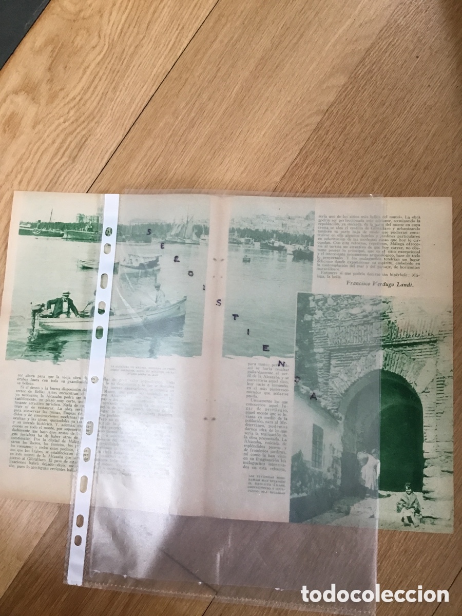 Coleccionismo de Revistas y Peri&oacute;dicos: ANDALUC&Iacute;A - MALAGA - La Alcazaba de M&aacute;laga, proyectos de ensue&ntilde;o, escrito por Francisco Verdugo 1933