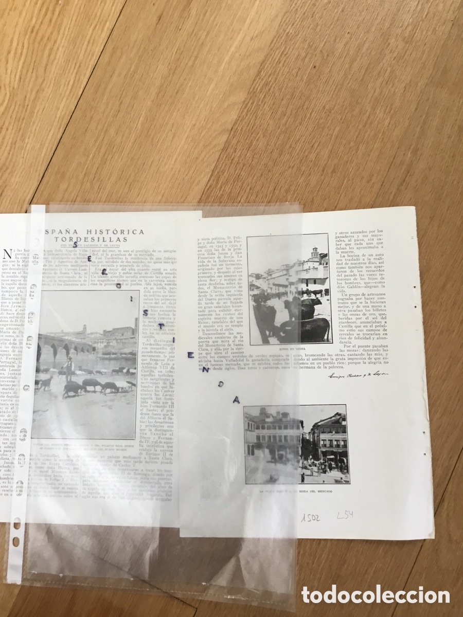 Collezionismo di Riviste e Giornali: VALLADOLID - TORDESILLAS, ESPA&Ntilde;A HIST&Oacute;RICA por Enrique Pacheco y de Leyva (9 fotos) - 1920