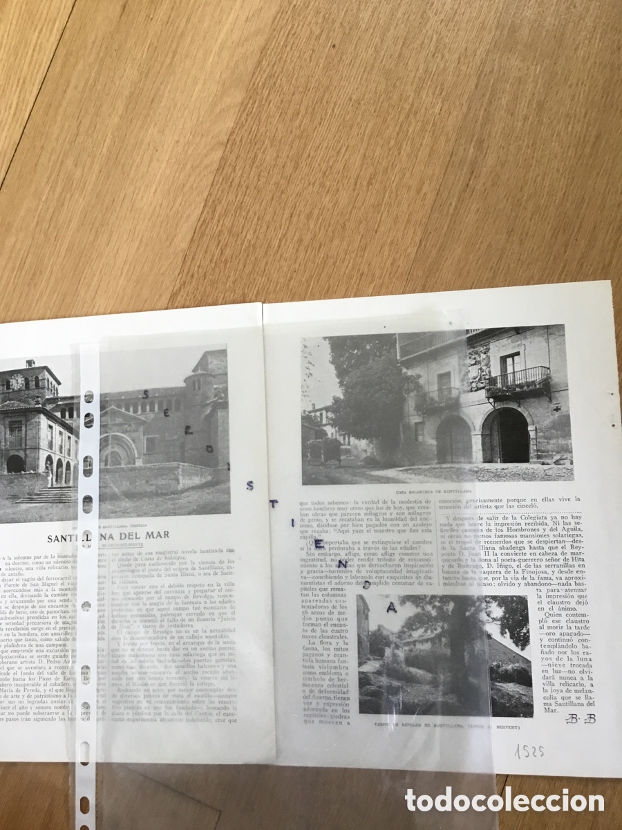 Coleccionismo de Revistas y Peri&oacute;dicos: CANTABRIA - SANTILLANA DEL MAR por M. R. Blanco-Belmonte (7 fotos) 1920