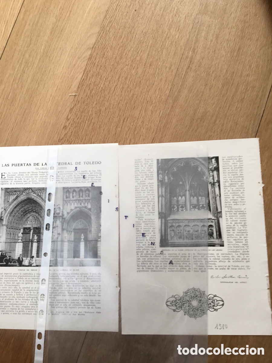 Colecionismo de Revistas e Jornais: TOLEDO - LAS PUERTAS DE LA CATEDRAL por Carlos Sarthou Carreres (4 fotos) 1921