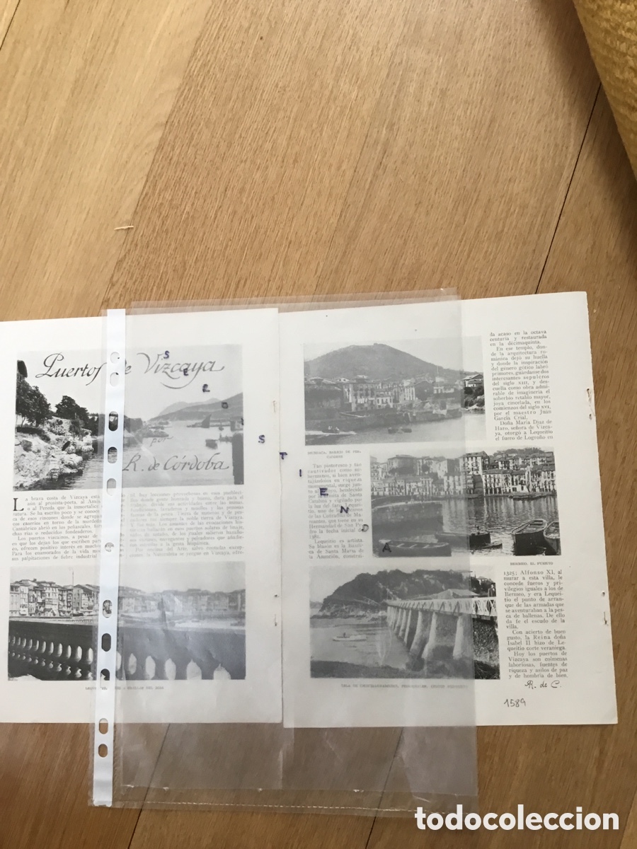 Collectionnisme de Revues et Journaux: EUSKADI - Puertos de Vizcaya por R. De Cordoba (7 fotos) Lequeitio, Mundaca 1921