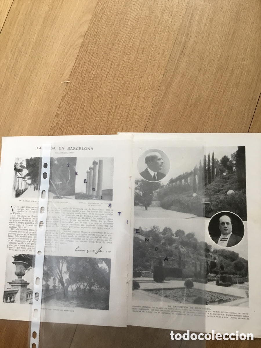 Colecionismo de Revistas e Jornais: CATALU&Ntilde;A - LA VIDA EN BARCELONA por Enrique Garro. Parque de Montjuich 1921