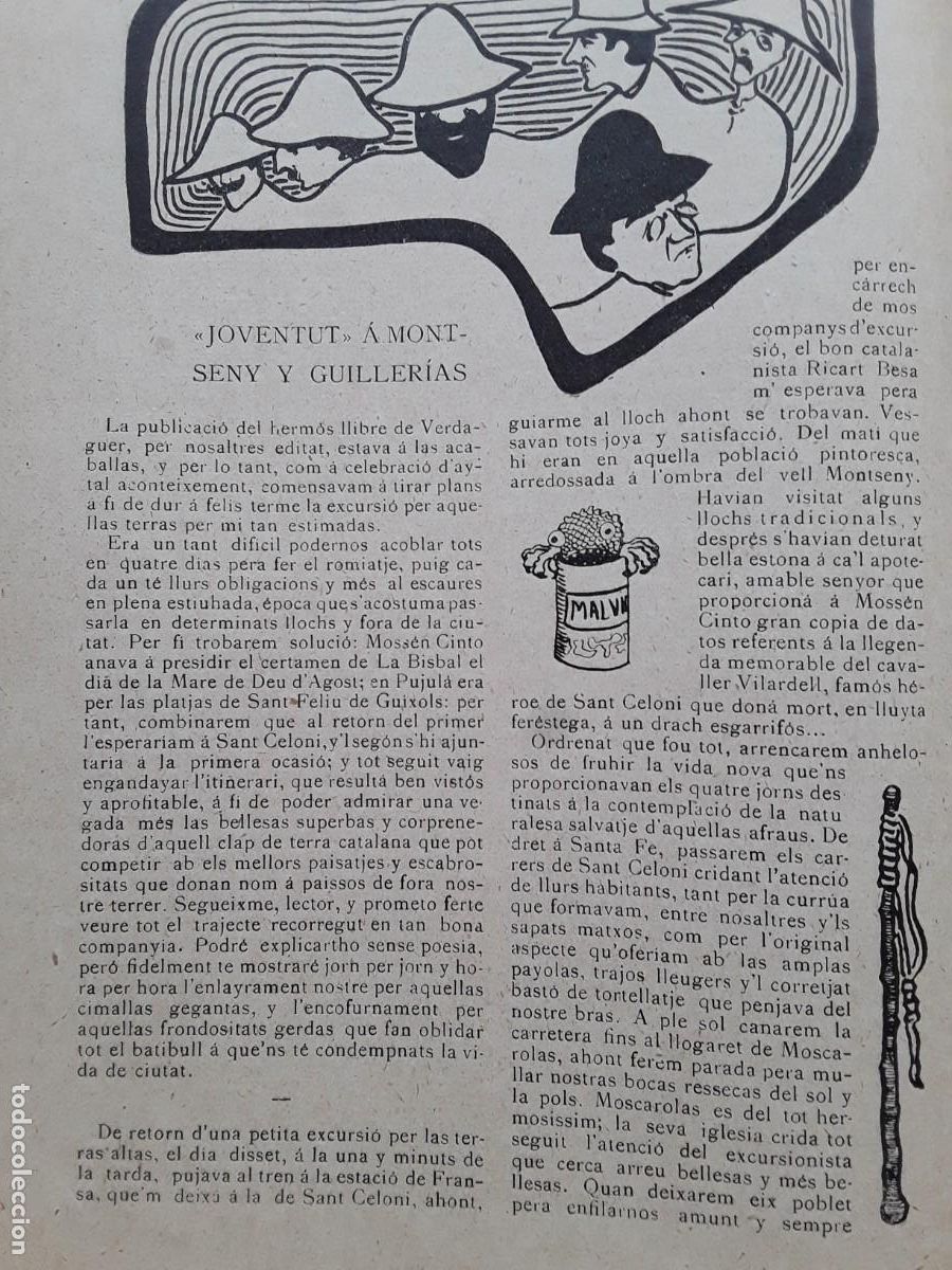 Colecionismo de Revistas e Jornais: MONTSENY GUILLERIES REVISTA ANY 1901