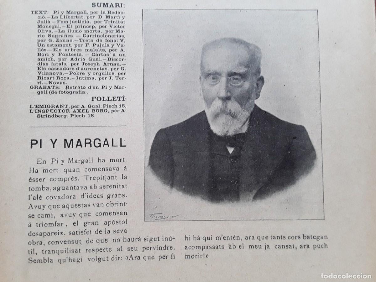 Collezionismo di Riviste e Giornali: MORT PI Y MARGALL CATALANISME REVISTA ANY 1901