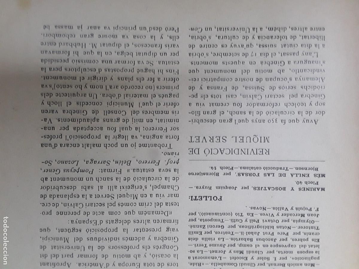 Collection Magazines and Newspapers: REIVINDICACIO DE MIQUEL SERVET Y RIVES 2 REVISTAS A&Ntilde;O 1903