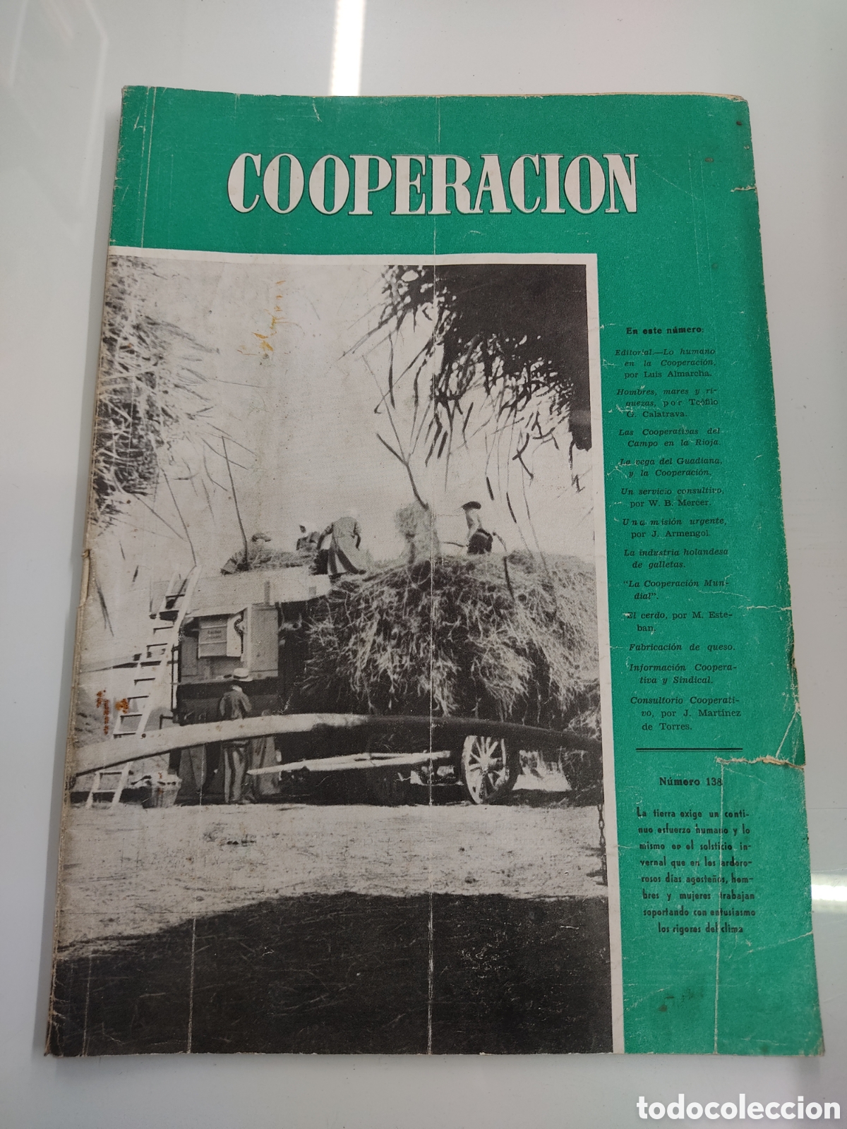 Coleccionismo de Revistas y Peri&oacute;dicos: RARA REVISTA UNION TERRITORIAL DE COOPERATIVAS DE TRABAJADORES DEL CAMPO A&Ntilde;OS 50 RIOJA QUESO
