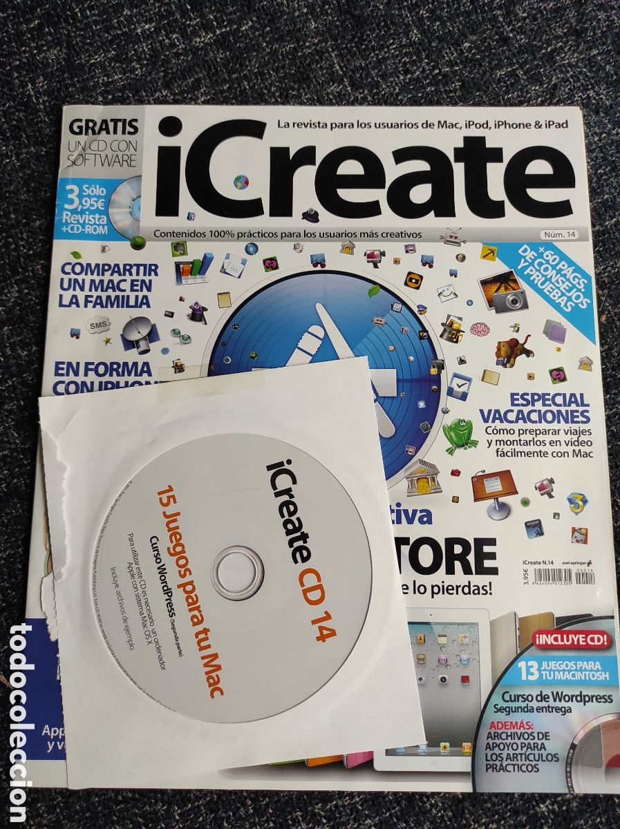 Collection Magazines and Newspapers: CREATE N&ordm; 14 - LA REVISTA PARA LOS USUARIOS DE MAC - CON CD 15 JUEGOS PARA MAC