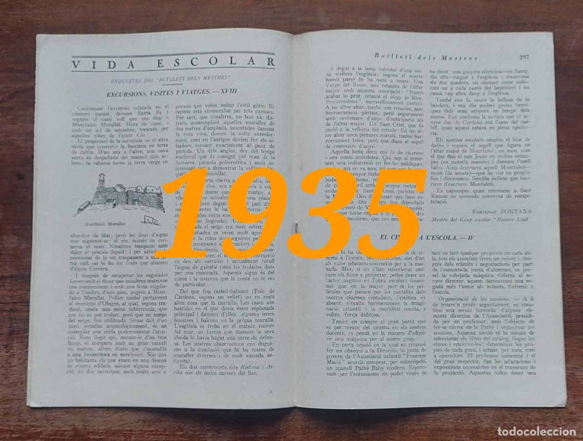 Coleccionismo de revistas y peri&oacute;dicos: MONTFALCO MURALLAT SEGARRA LES OLUGES ARTICLE 1935