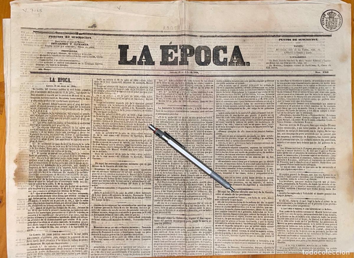 Coleccionismo de Revistas y Peri&oacute;dicos: LA EPOCA- RARO PERIODICO- MADRID 1856
