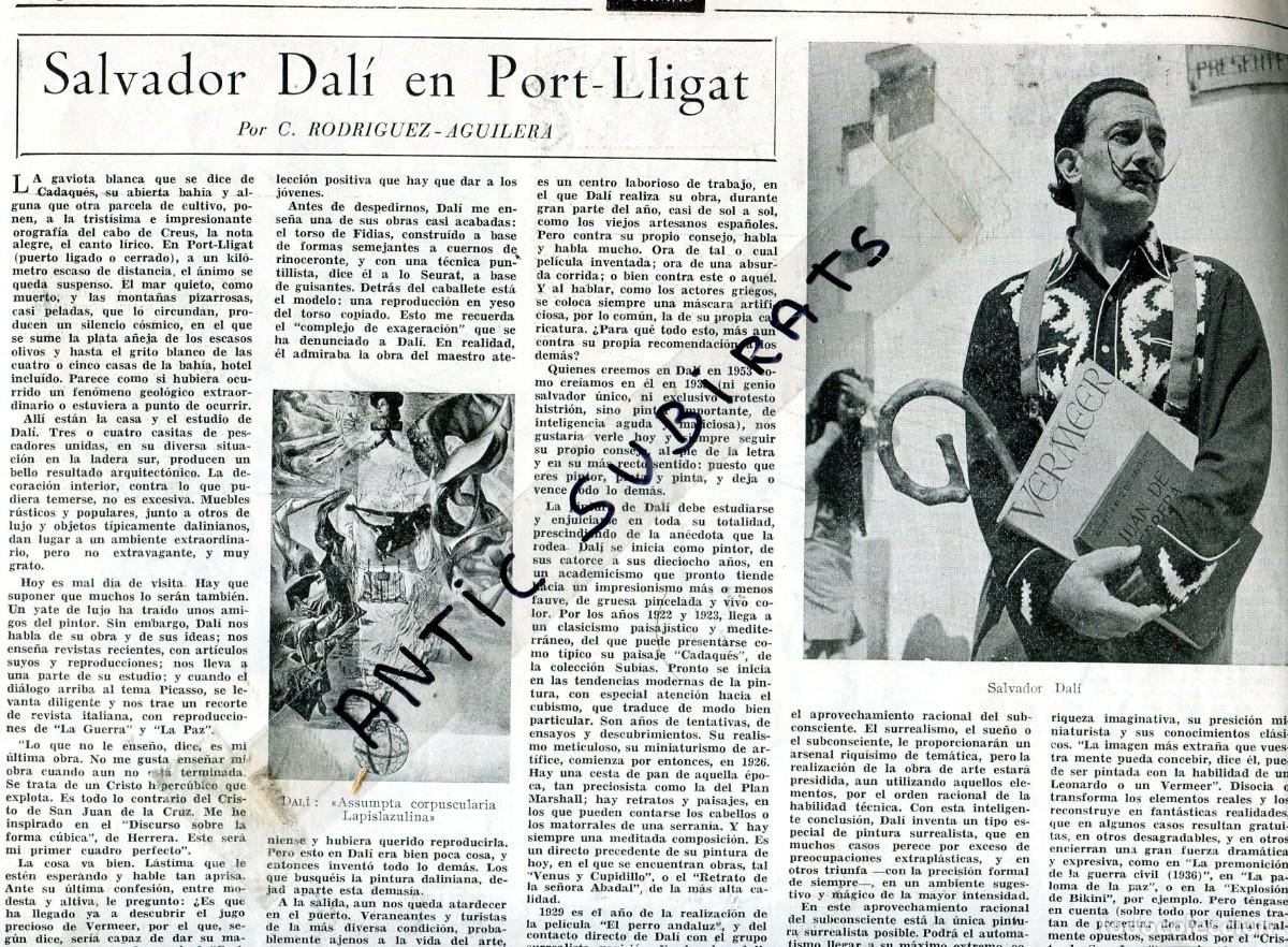 Colecionismo de Revistas e Jornais: REVISTA A&Ntilde;O 1953 DIBUJOS DE THARRATS SALVADOR DALI EN PORTLLIGAT VALADON LAURENCIN FINI GUINOVART