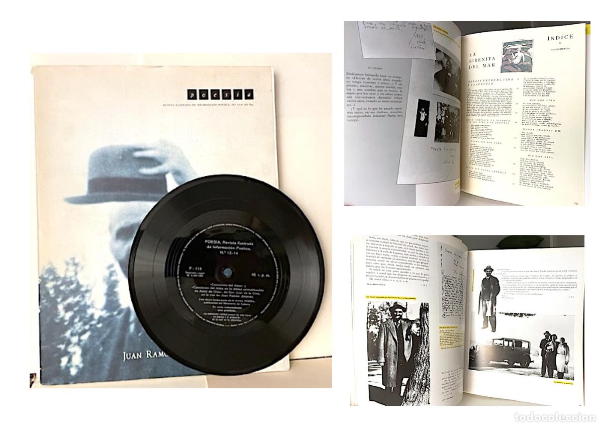 Coleccionismo de Revistas y Peri&oacute;dicos: Juan Ram&oacute;n Jim&eacute;nez : Revista Poes&iacute;a n&ordm; 13-14. (Separatas y Disco) Buen estado