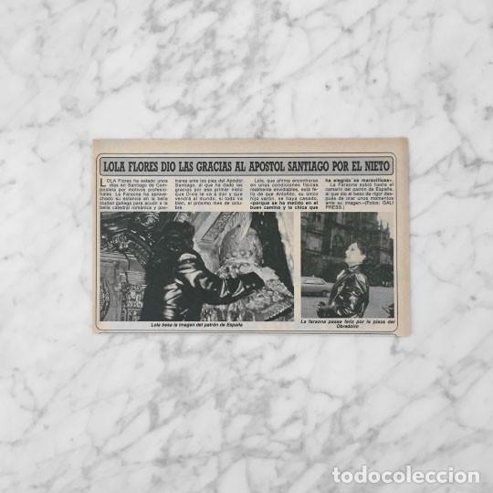Coleccionismo de revistas y peri&oacute;dicos: RECORTE - LOLA FLORES - 1986